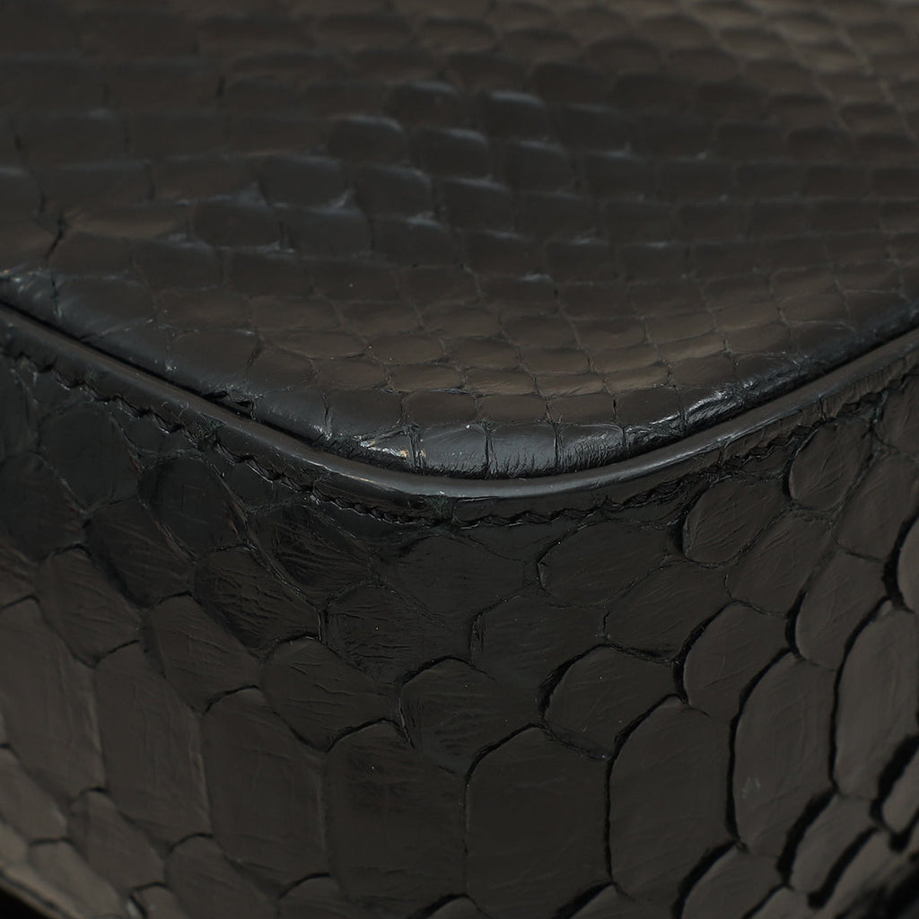 Tom Ford Black Python Natallia Mini Flap Bag