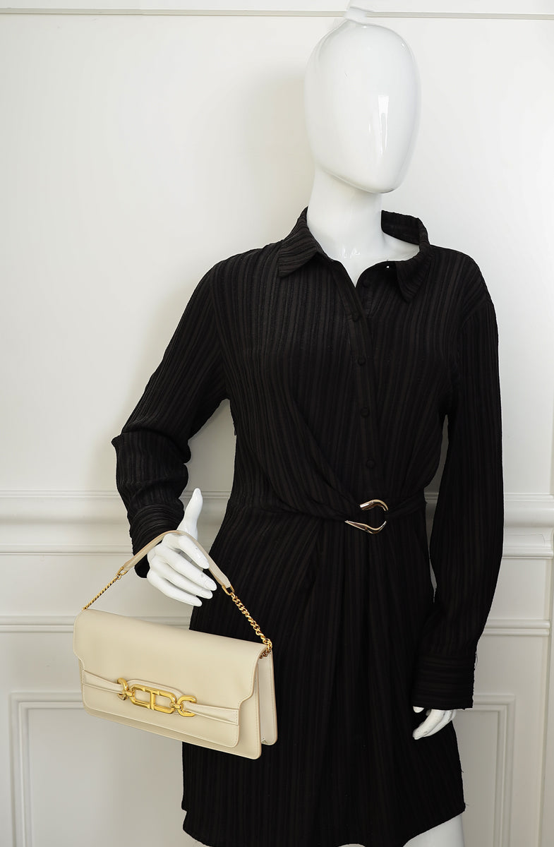 Tom Ford Ivory Whitney E/W Shoulder Bag