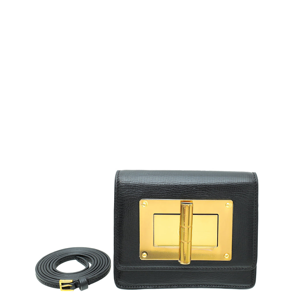Tom Ford Black Natalia Mini Flap Bag
