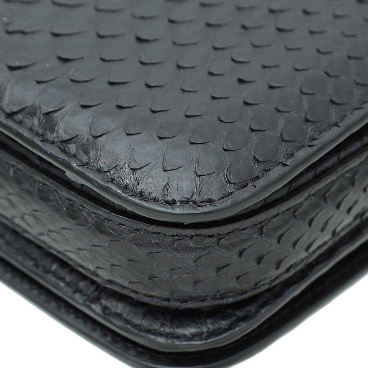 Tom Ford Black Python Natalia Flap Medium Bag