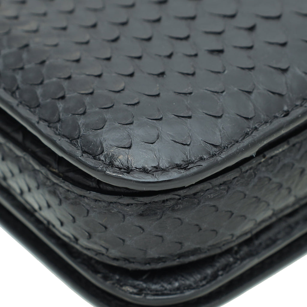 Tom Ford Black Python Natalia Flap Medium Bag