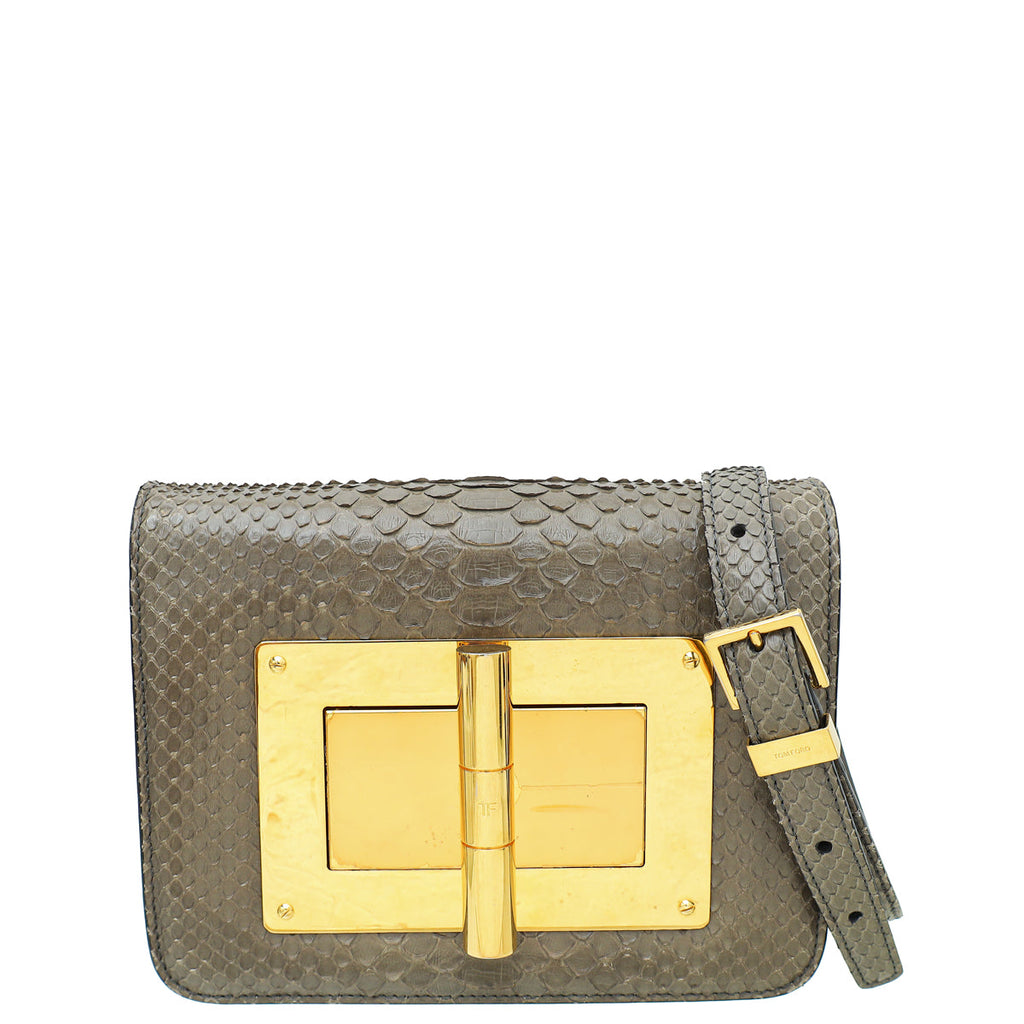 Tom Ford Grey Python Natalia Medium Bag