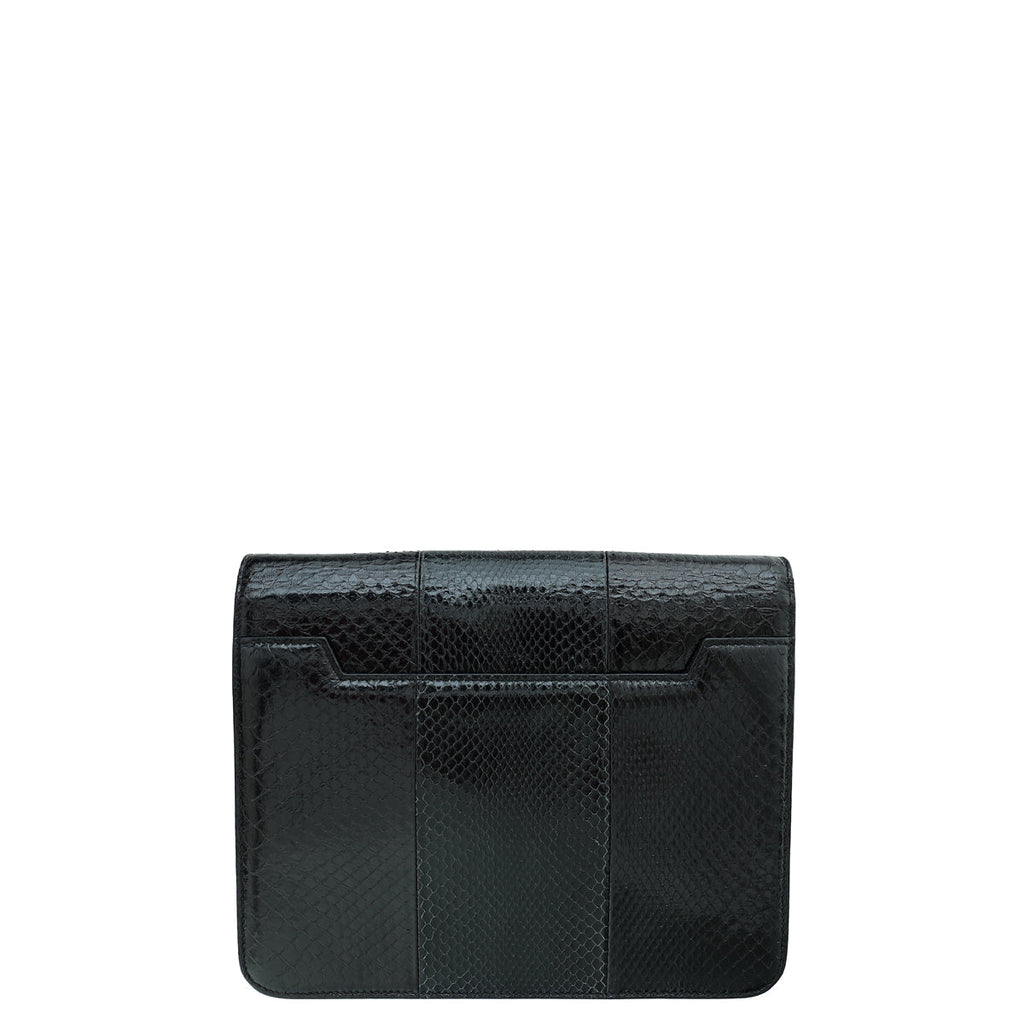 Tom Ford Black Python Natalia Large Satchel Bag