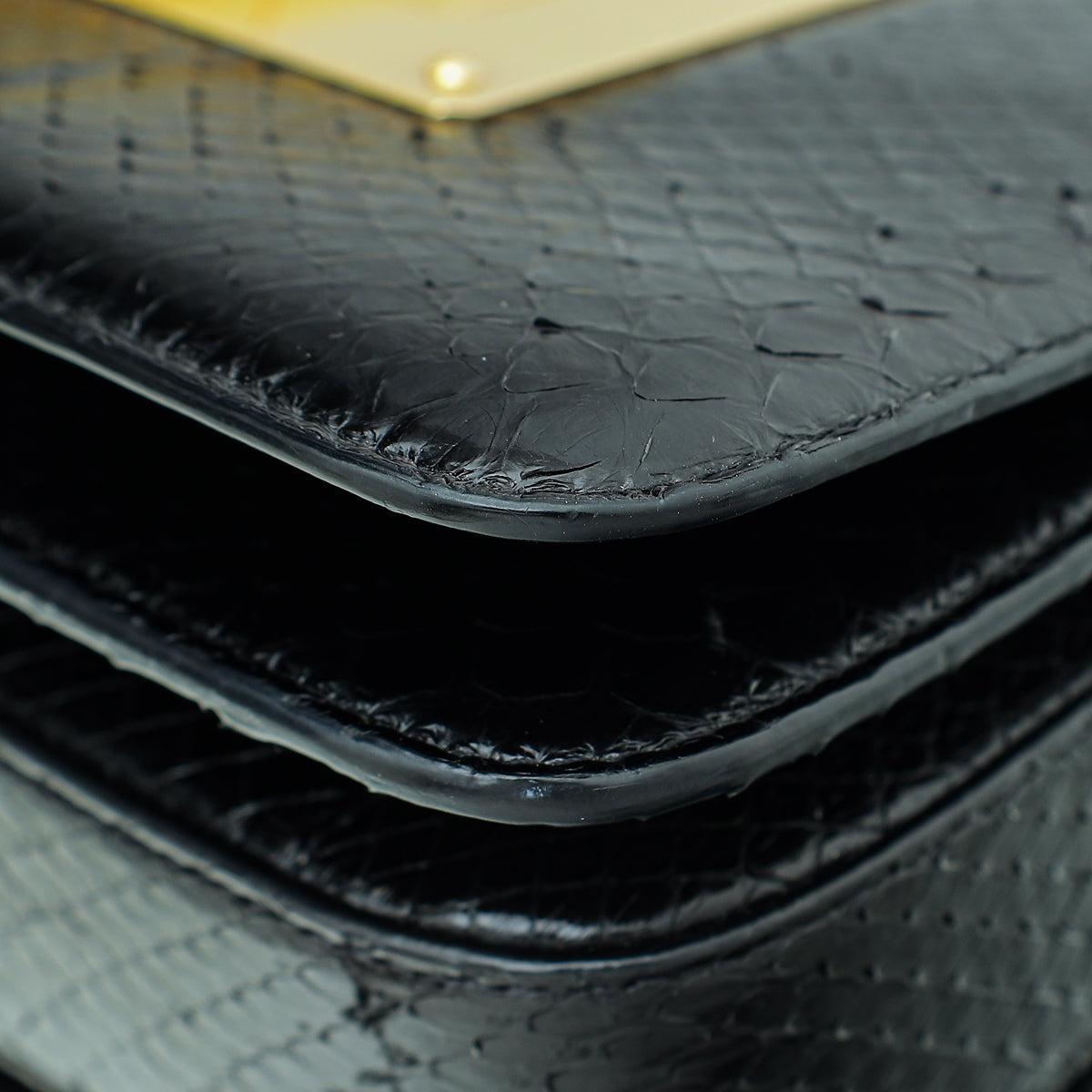 Tom Ford Black Python Natalia Large Satchel Bag