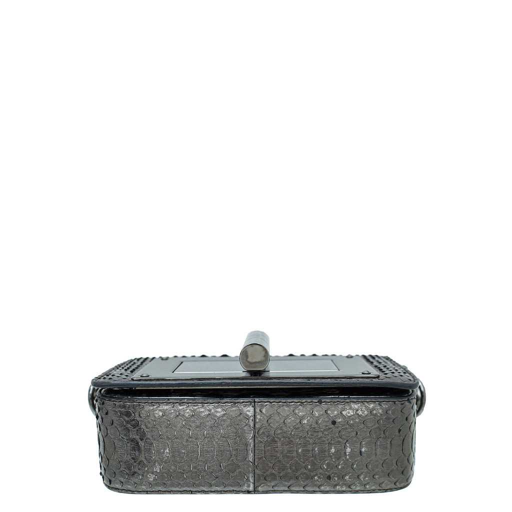 Tom Ford Metallic Gray Python Chain Natalia Bag