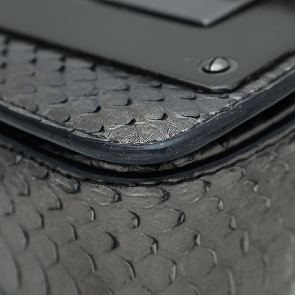 Tom Ford Metallic Gray Python Chain Natalia Bag