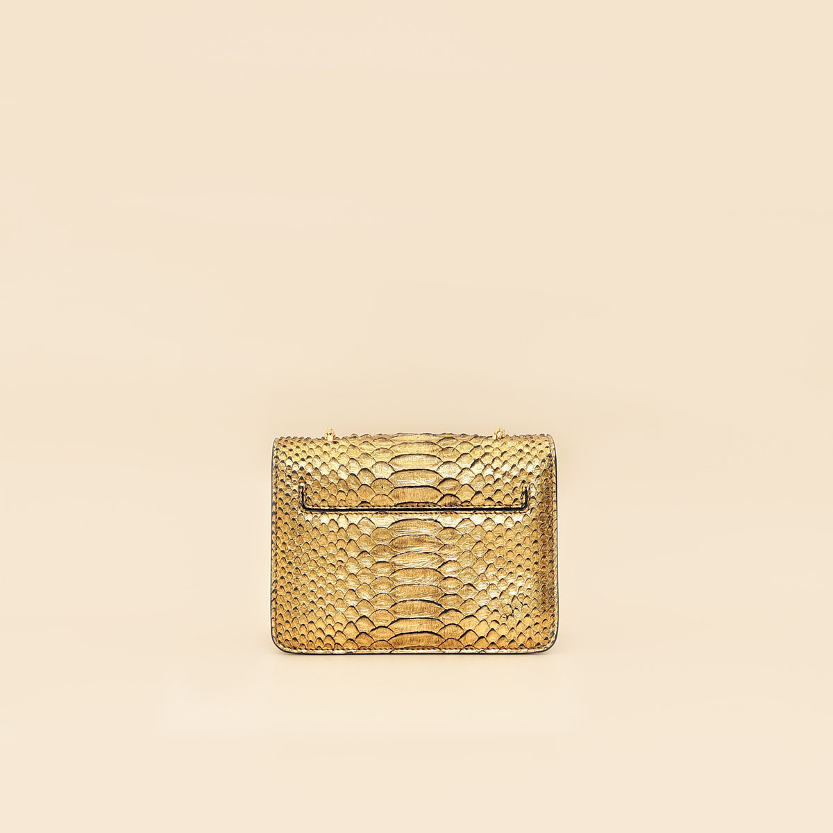 Tom Ford Gold Metallic Python Sienna Shoulder Bag