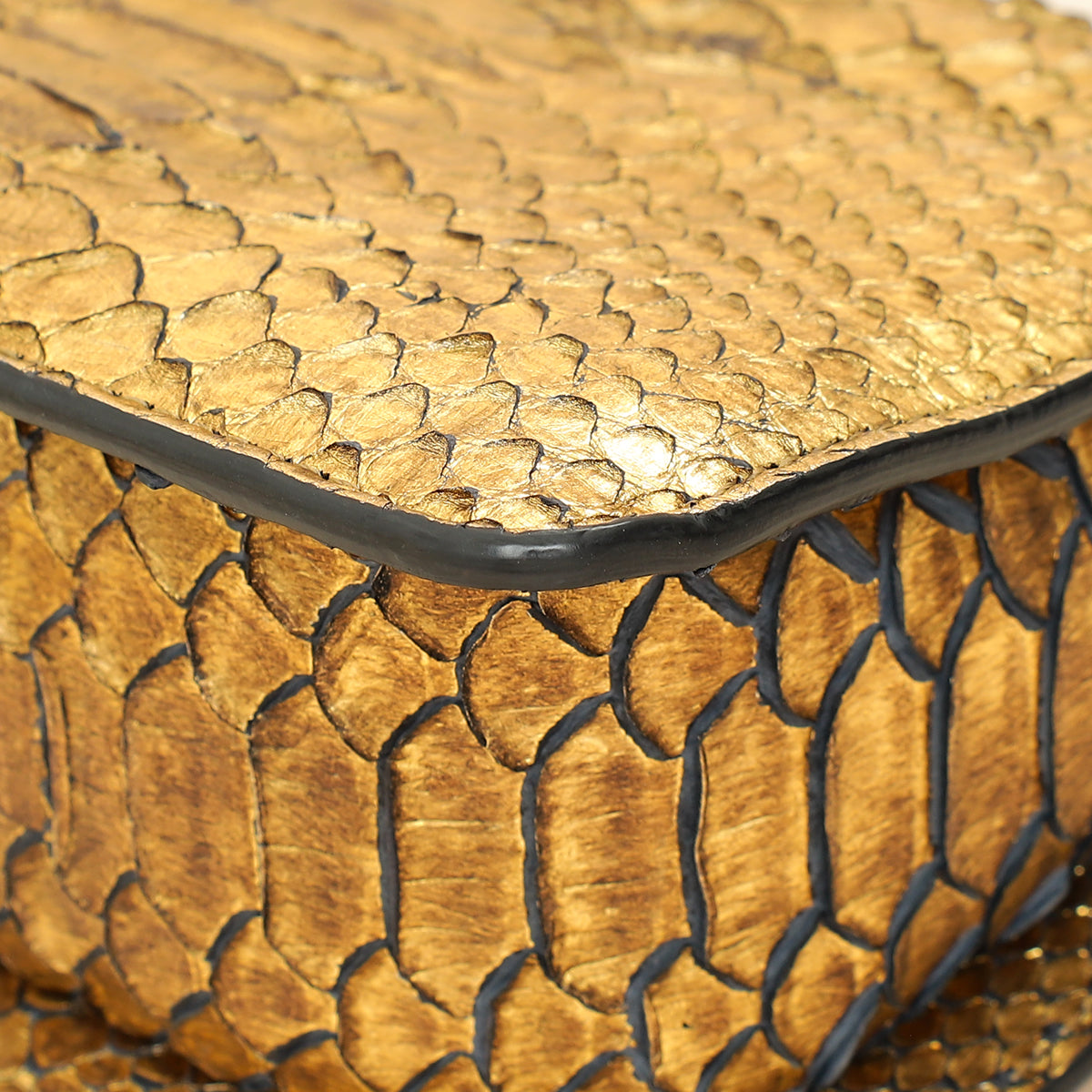 Tom Ford Gold Metallic Python Sienna Shoulder Bag
