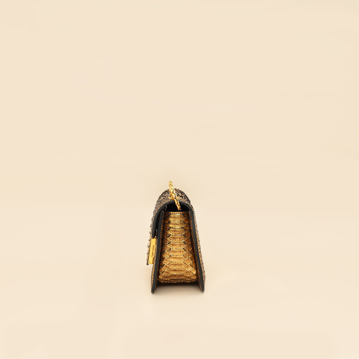 Tom Ford Gold Metallic Python Sienna Shoulder Bag