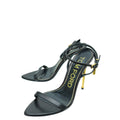 Tom Ford Black Padlock Ankle Strap Sandals 39