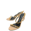 Tom Ford Nude Chain Slides Heel Sandal 36