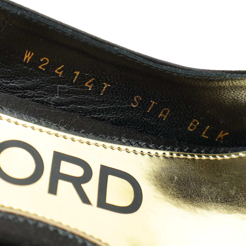 Tom Ford Black Blade 105 Sling Ankle Strap Pumps 40.5