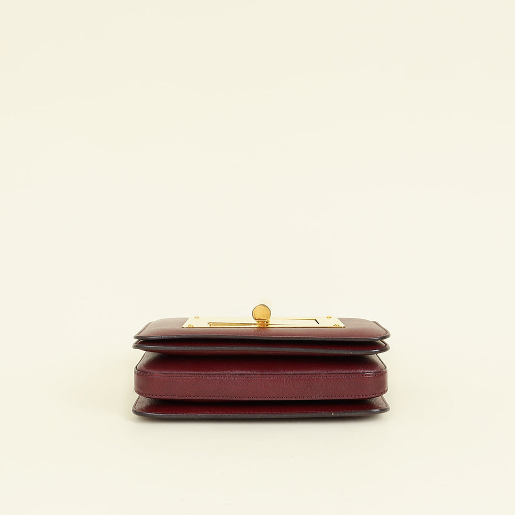 Tom Ford Burgundy Natalia Flap Medium Shoulder Bag