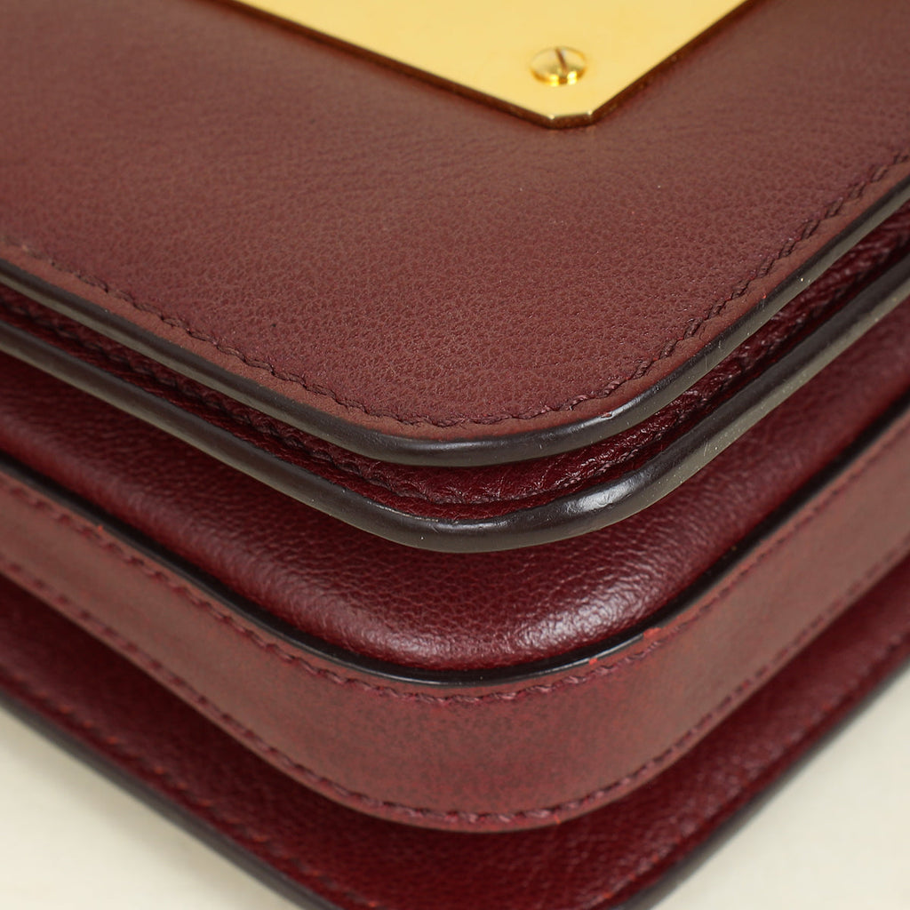 Tom Ford Burgundy Natalia Flap Medium Shoulder Bag