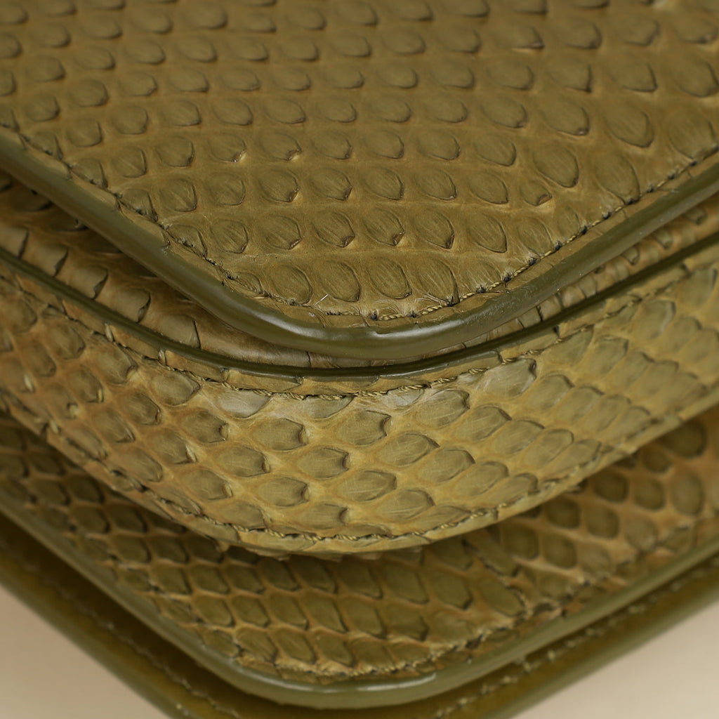 Tom Ford Olive Natalia Python Medium Shoulder Bag