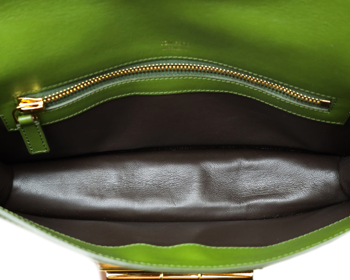 Tom Ford Olive Green Alligator Natalia East West Clutch Bag