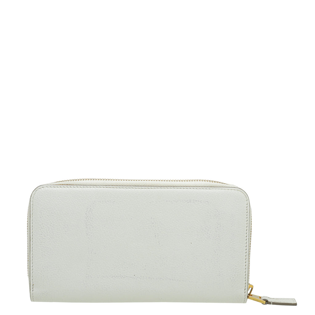 Tom Ford White TF Zip Around Wallet