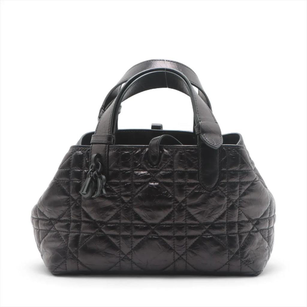 Christian Dior Black Macrocannage Leather Small Toujours Bag [Clearance Sale]
