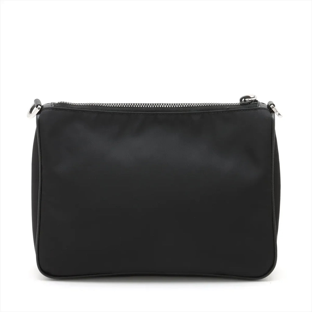 Prada Black Re-Nylon and Saffiano Leather Shoulder Bag [Clearance Sale]