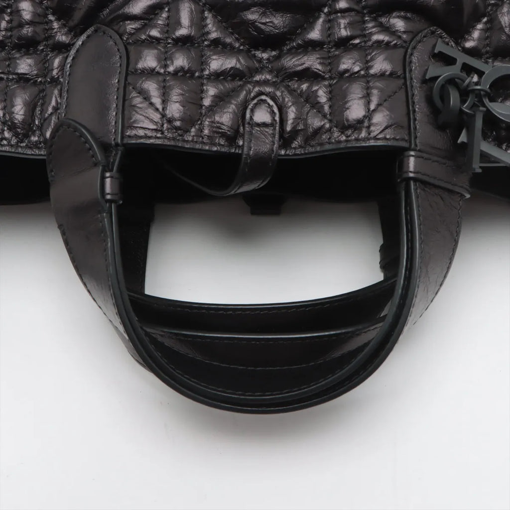 Christian Dior Black Macrocannage Leather Small Toujours Bag [Clearance Sale]