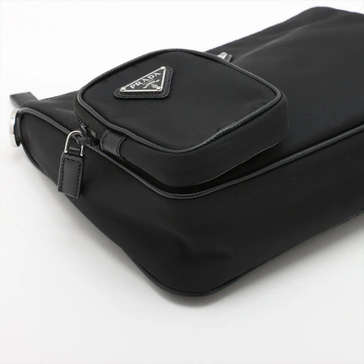 Prada Black Re-Nylon and Saffiano Leather Shoulder Bag [Clearance Sale]