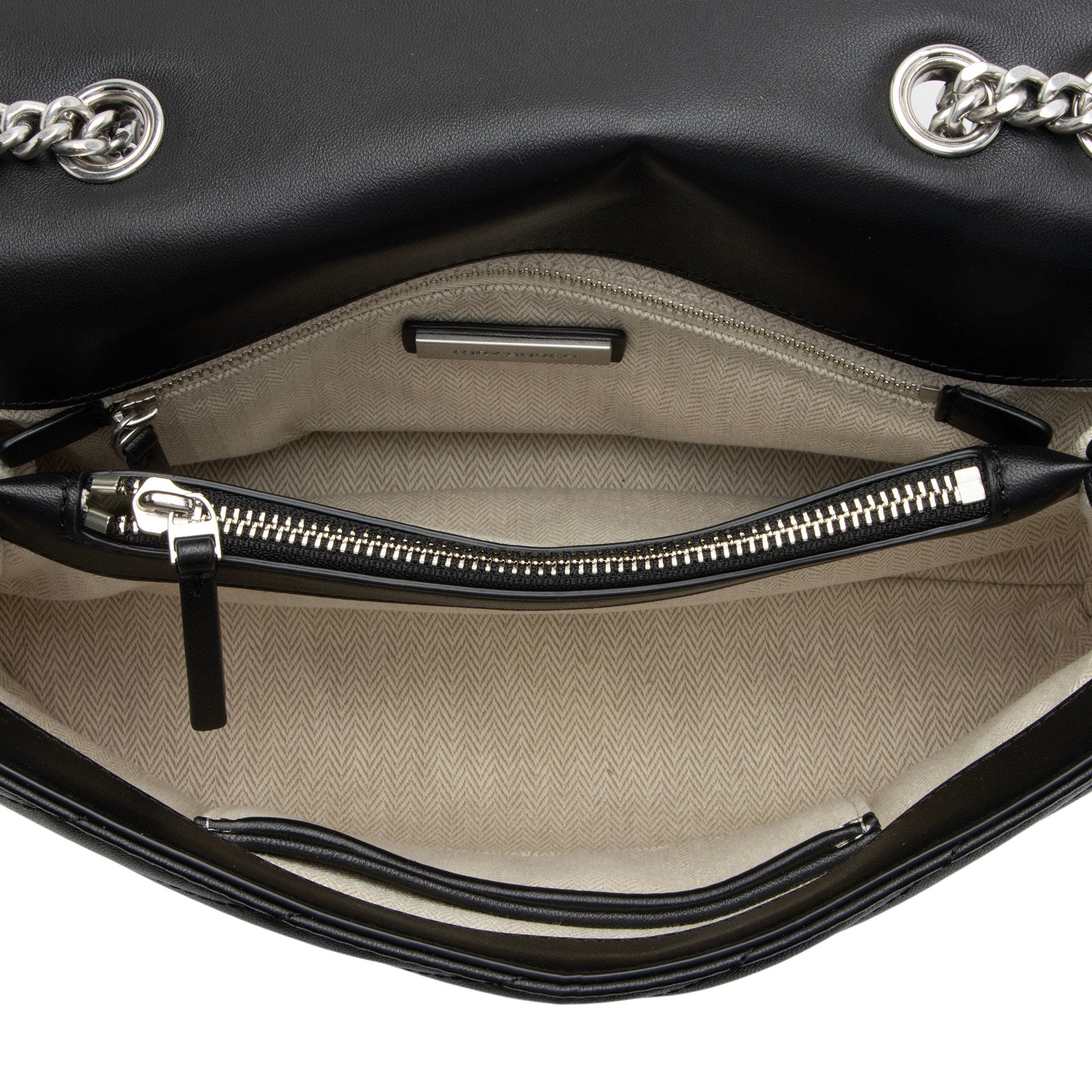 Tory Burch Chevron Leather Kira Large Shoulder Bag