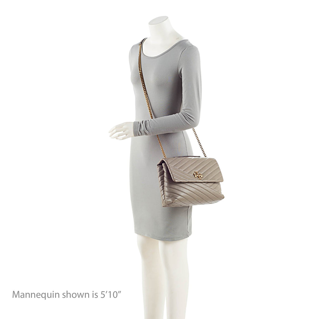 Tory Burch Chevron Leather Kira Large Shoulder Bag