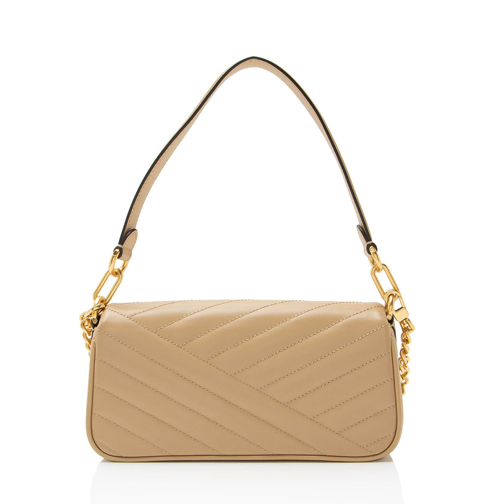 Tory Burch Chevron Leather Kira Small Flap Bag