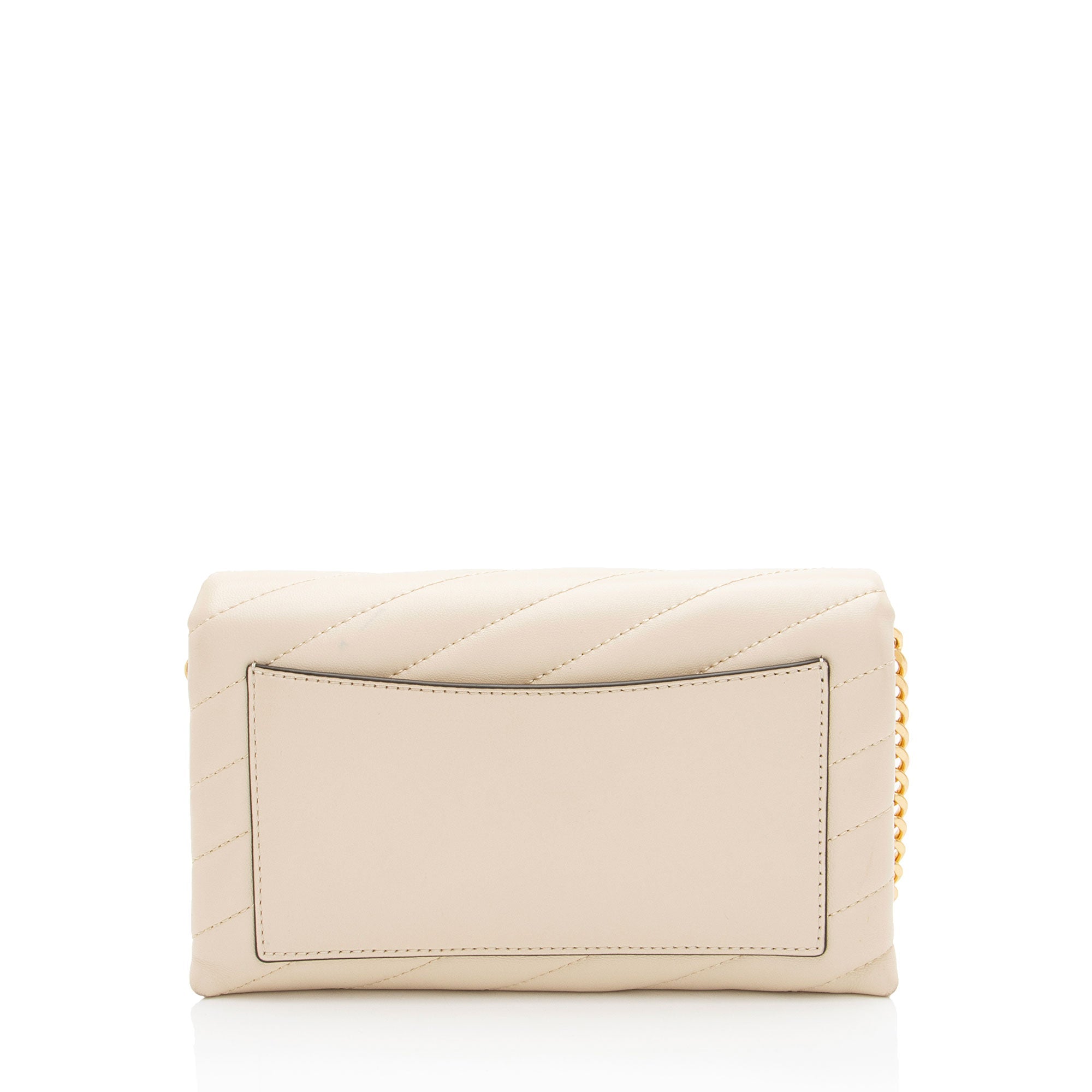 Tory Burch Chevron Leather Kira Wallet on Chain