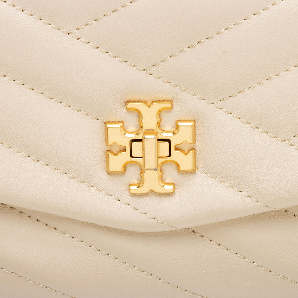 Tory Burch Chevron Leather Kira Wallet on Chain
