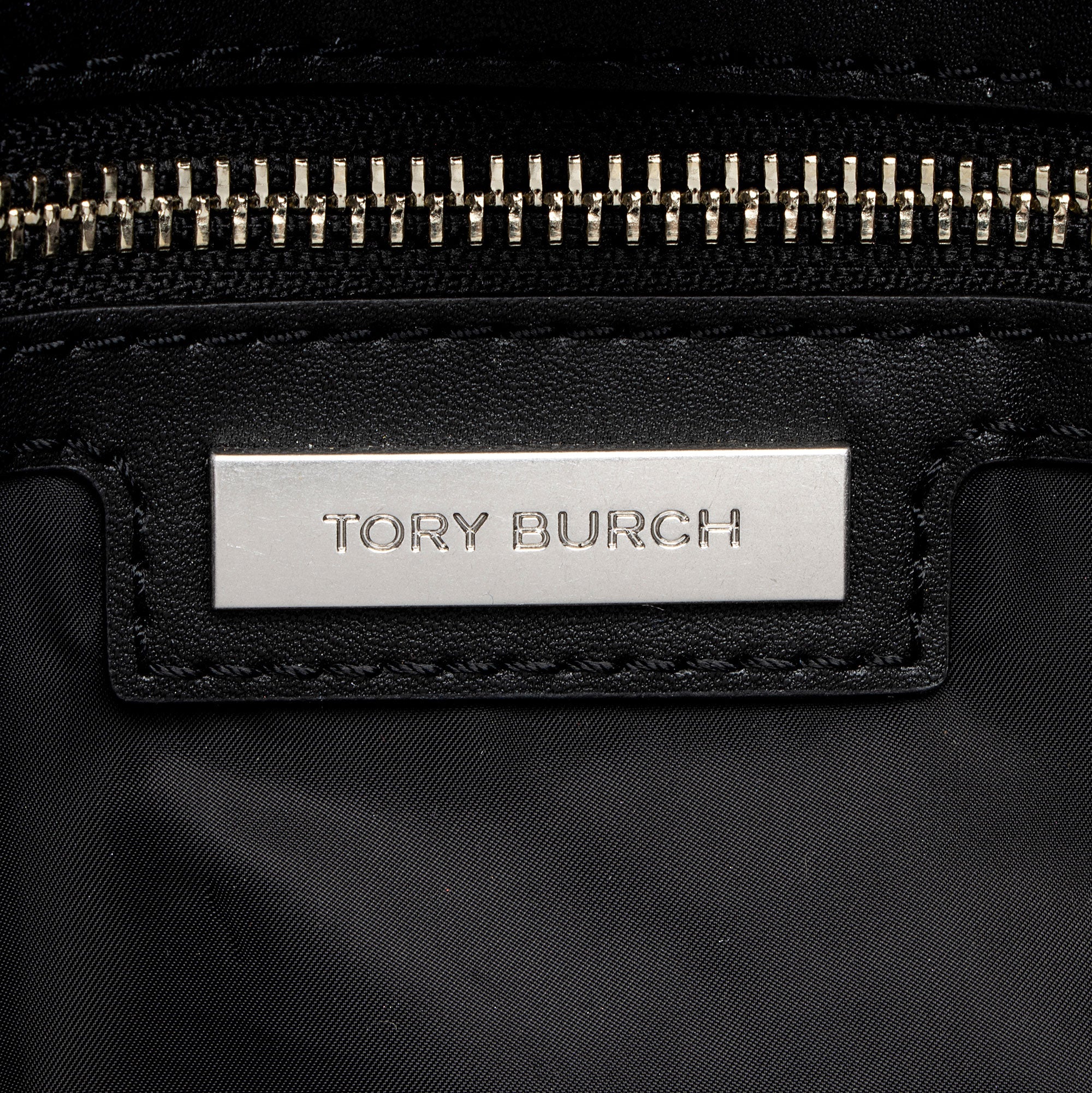 Tory Burch Floral Nylon Leather Ella Tote