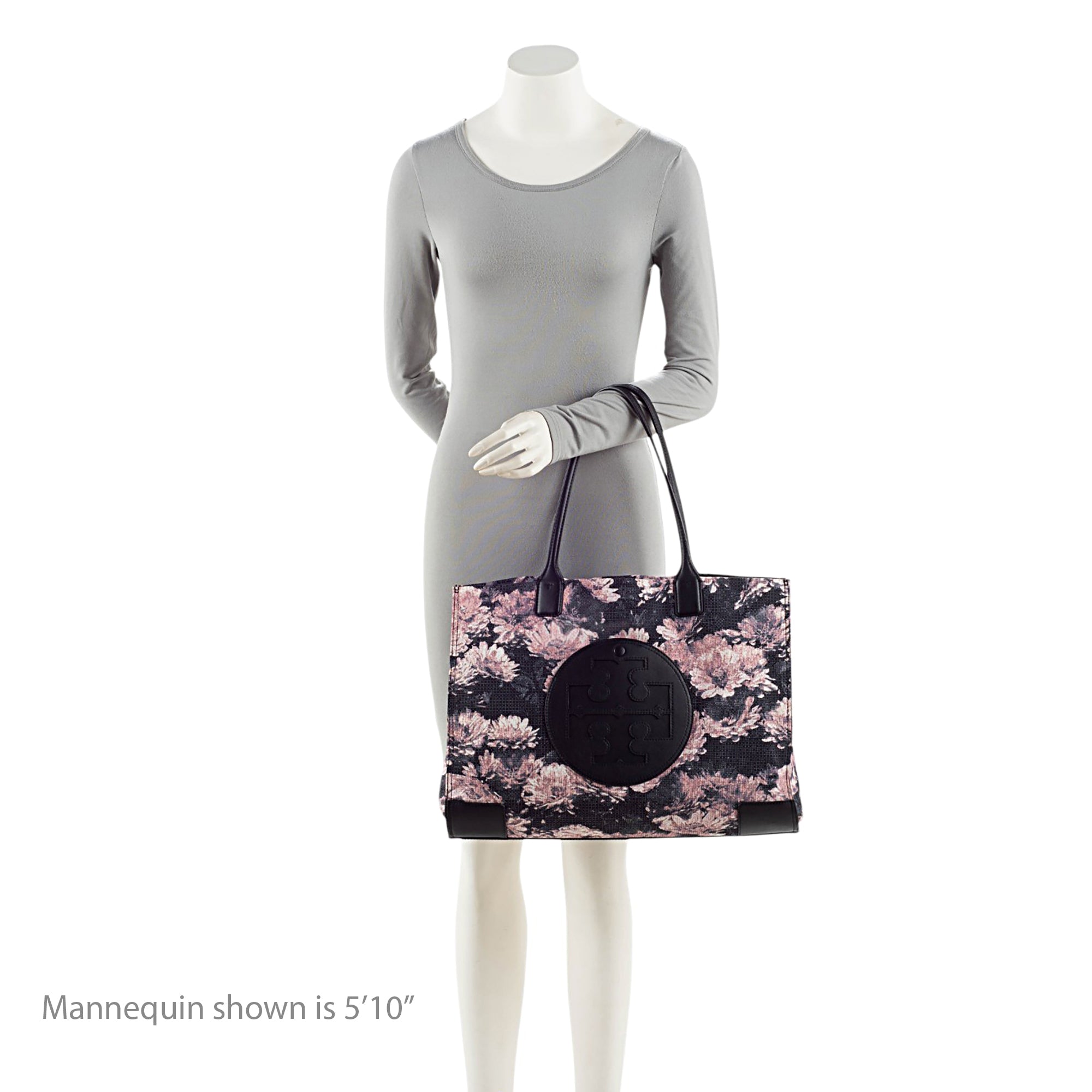 Tory Burch Floral Nylon Leather Ella Tote