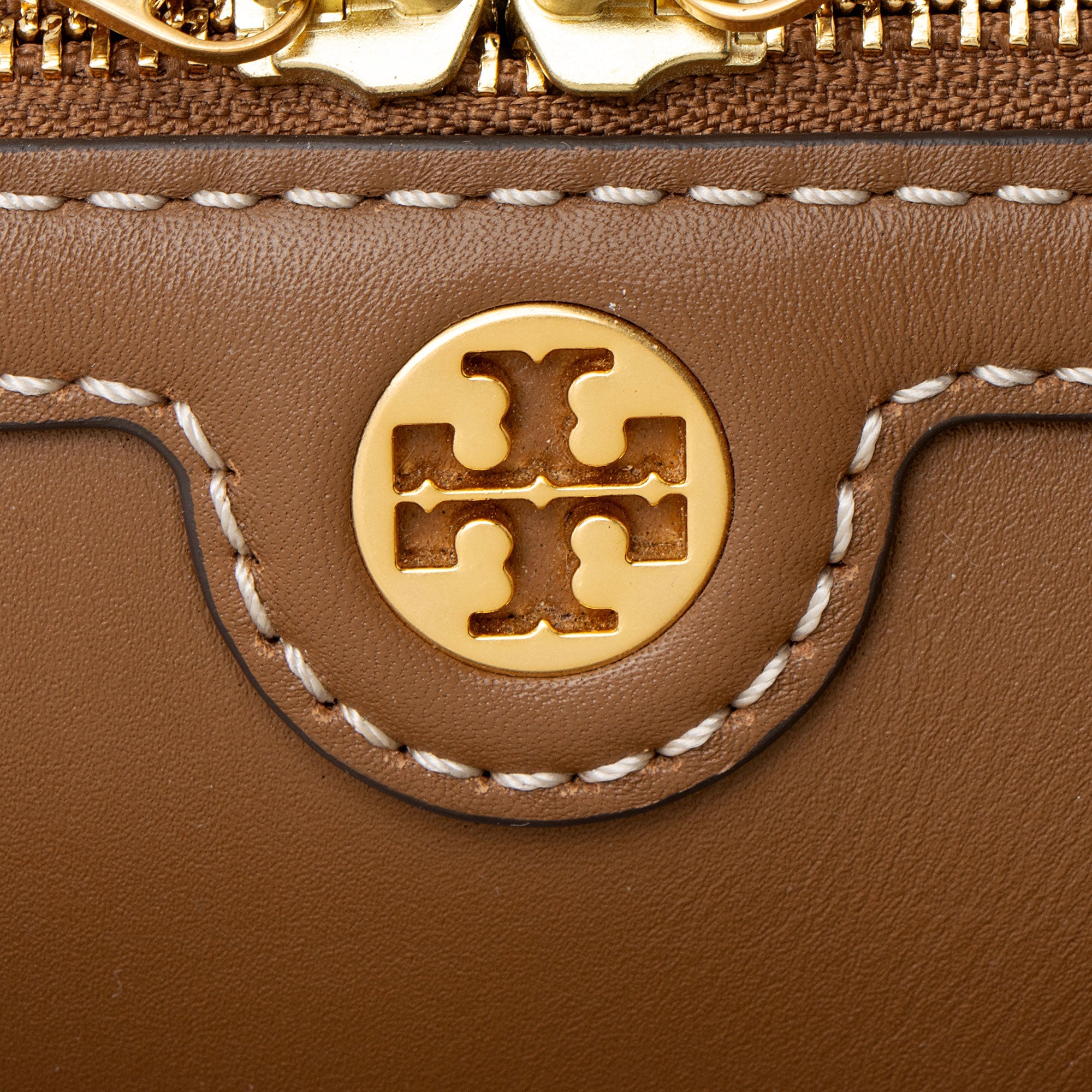 Tory Burch Leather Barrel Satchel
