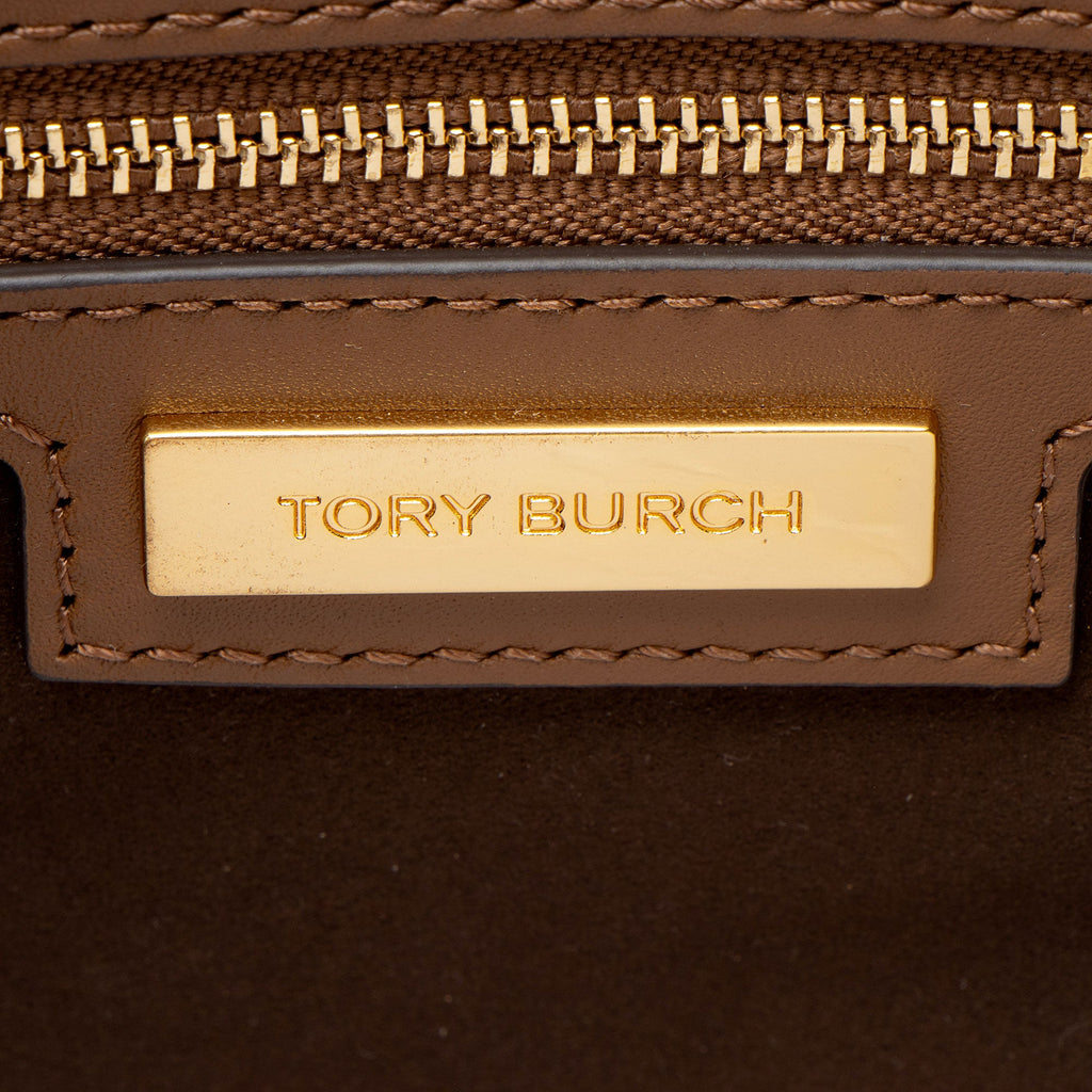 Tory Burch Leather Barrel Satchel