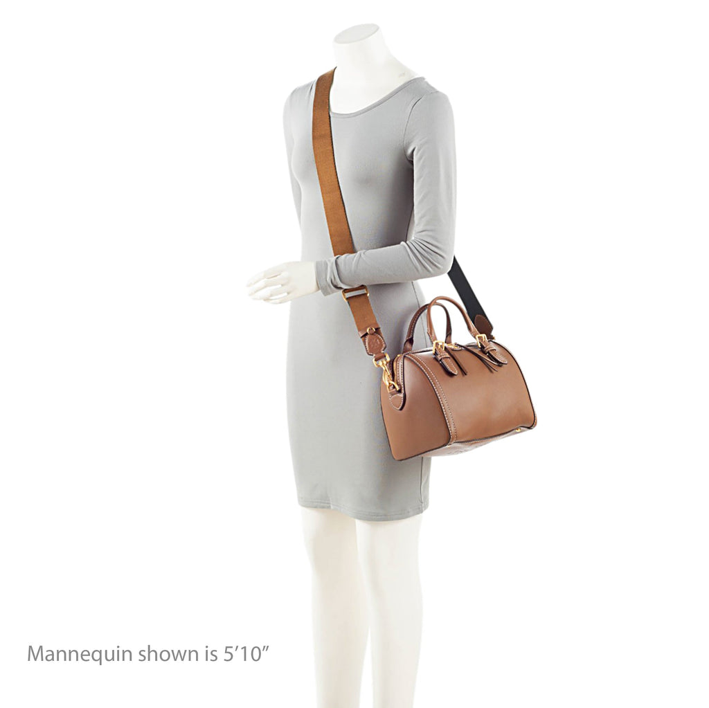 Tory Burch Leather Barrel Satchel