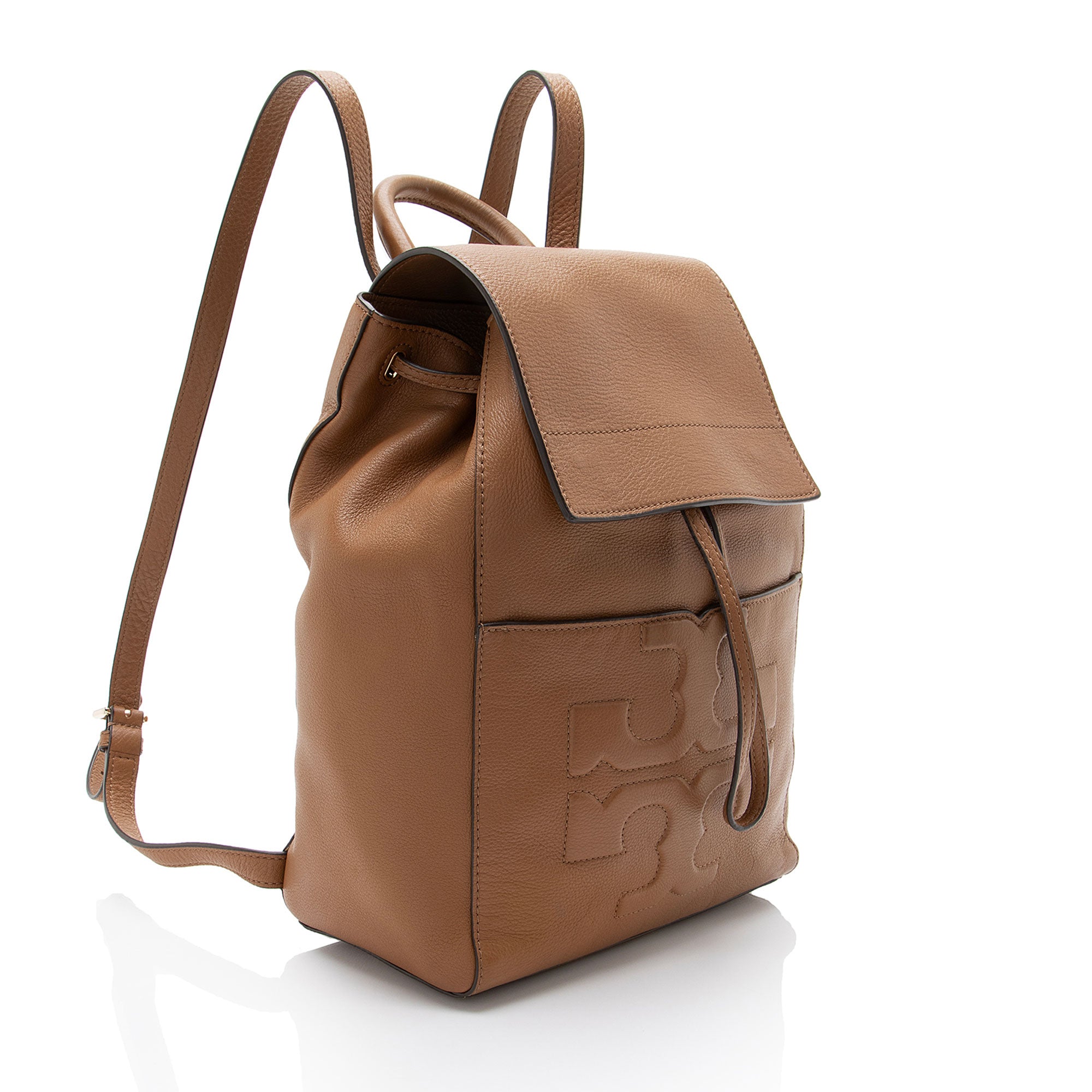 Tory Burch Leather Bombe T Flap Backpack