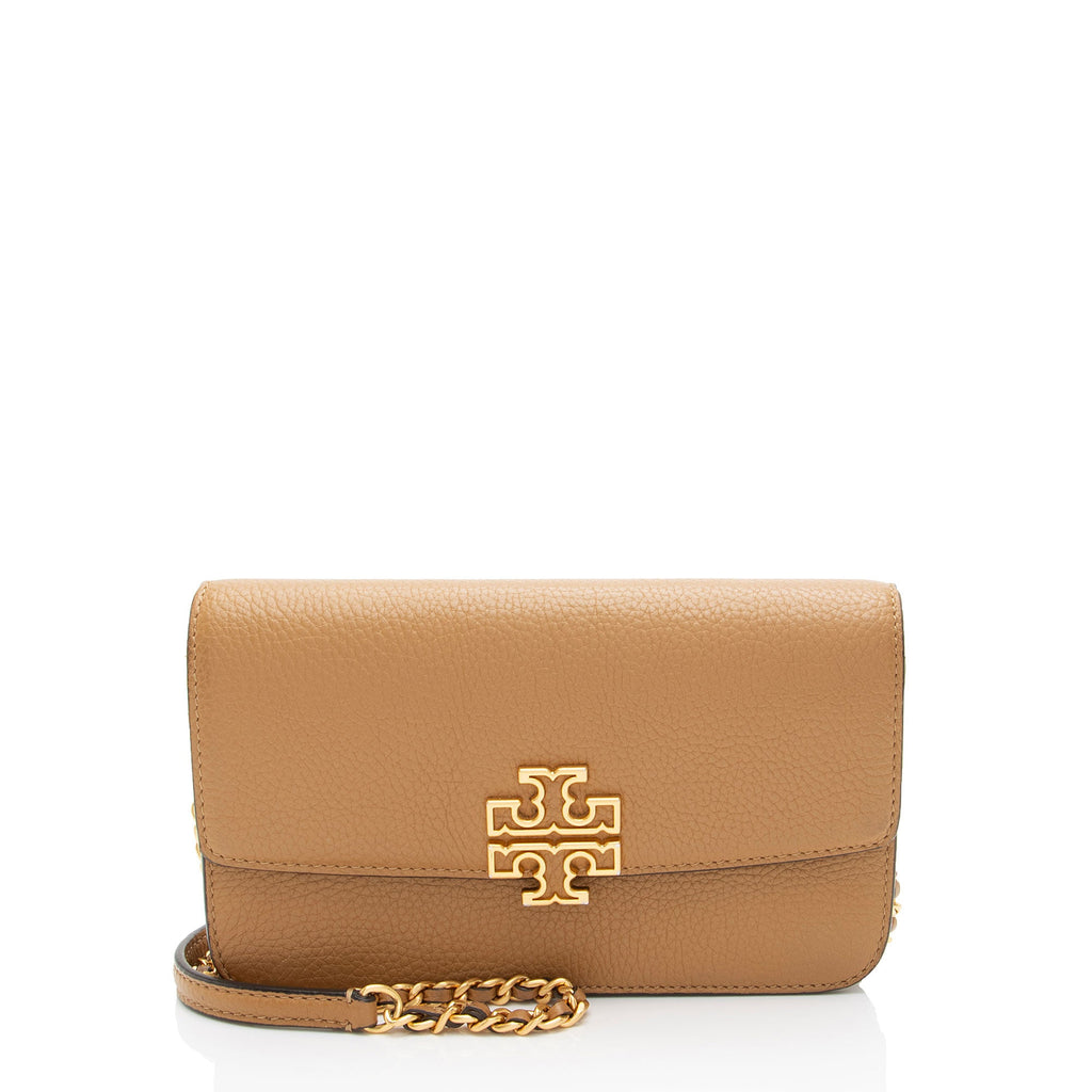 Tory Burch Leather Britten Wallet on Chain