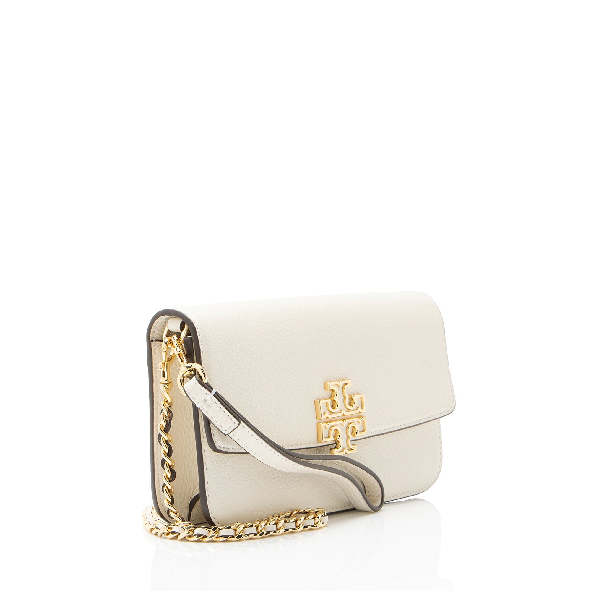 Tory Burch Leather Britten Wallet on Chain