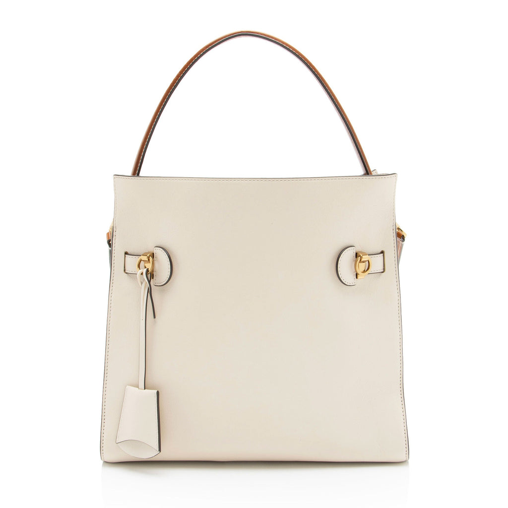Tory Burch Leather Lee Radziwill Double Satchel