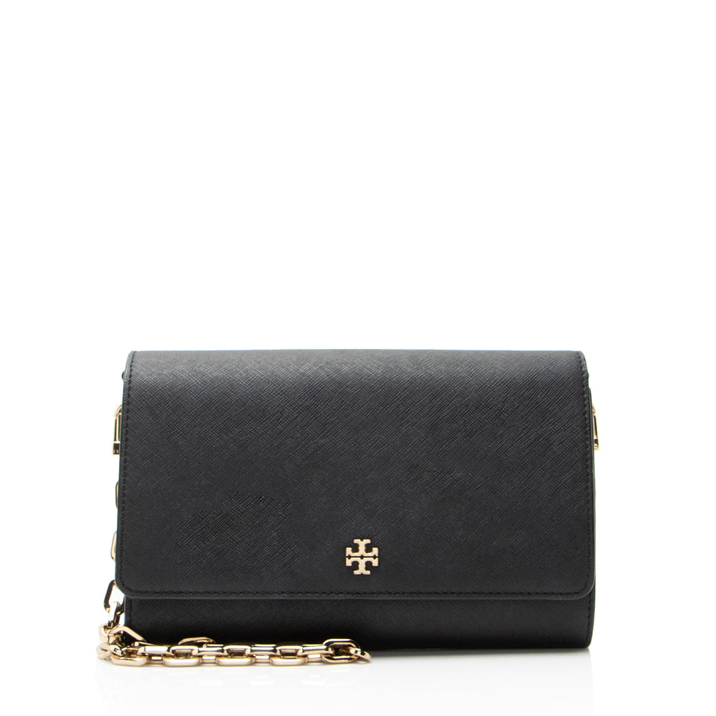 Tory Burch Leather Robinson Wallet on Chain