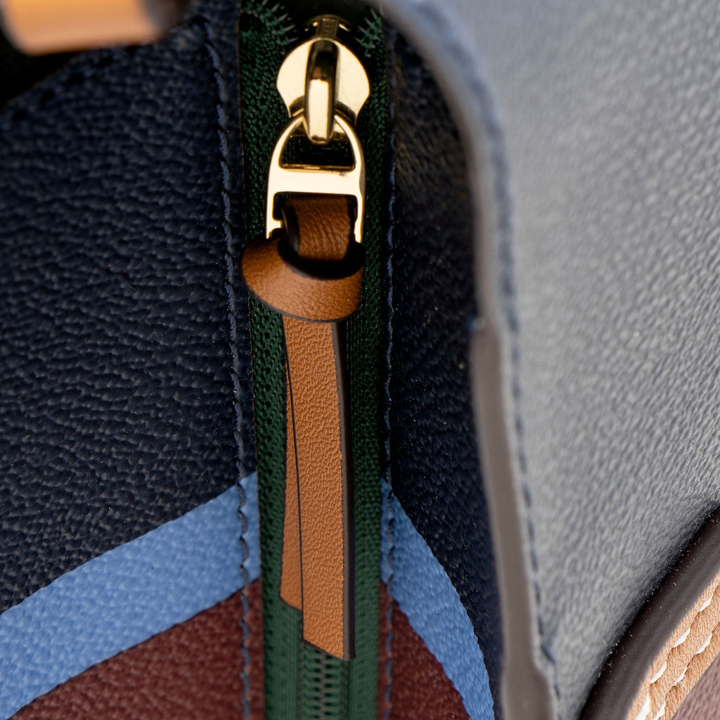 Tory Burch Leather Striped Kerrington Shopper Tote