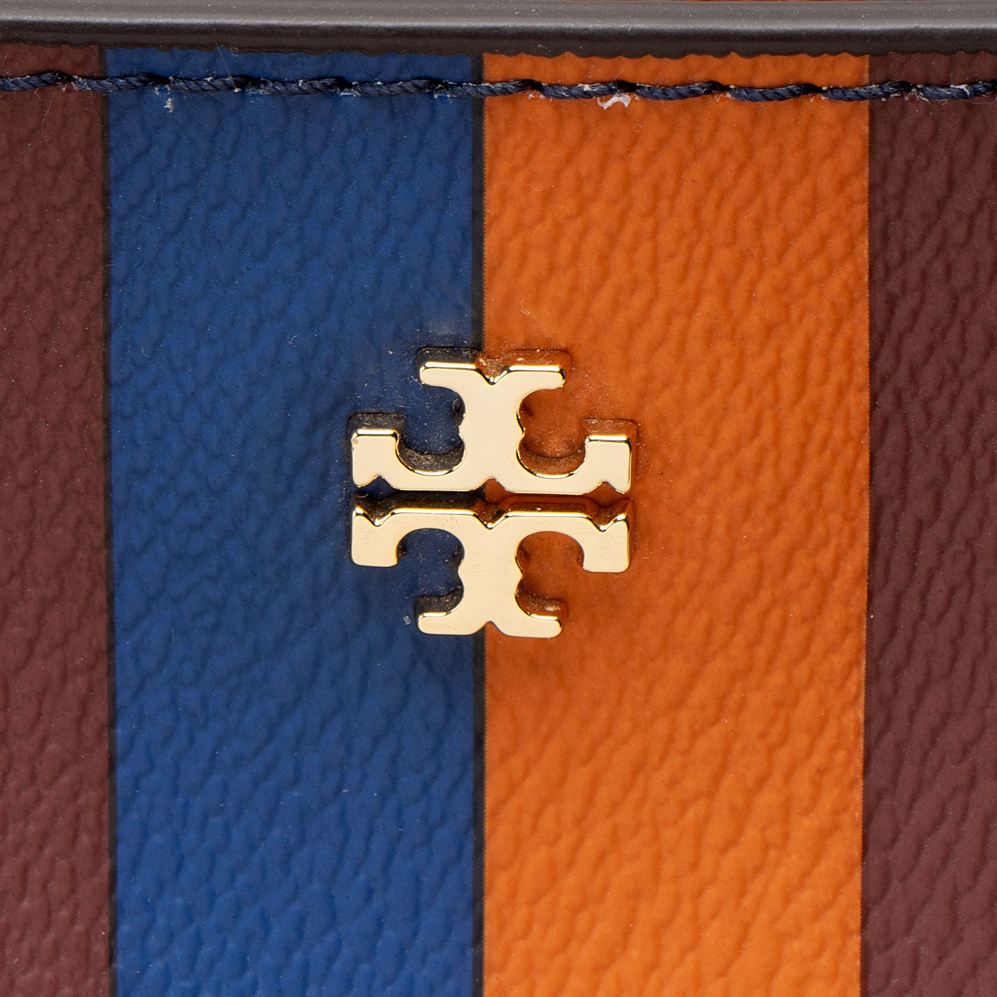 Tory Burch Leather Striped Kerrington Shopper Tote
