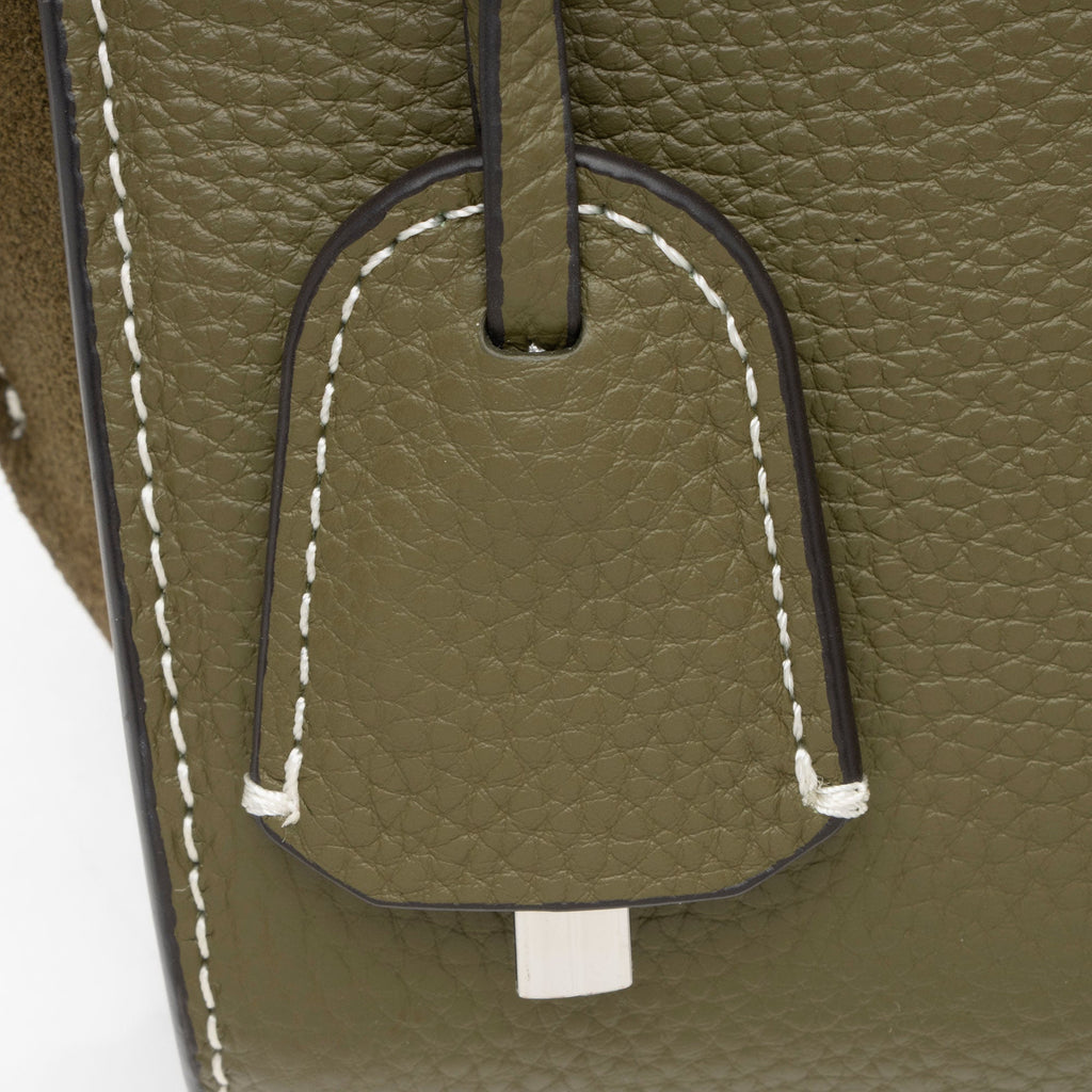 Tory Burch Leather Suede Lee Radziwill Petite Bucket Bag