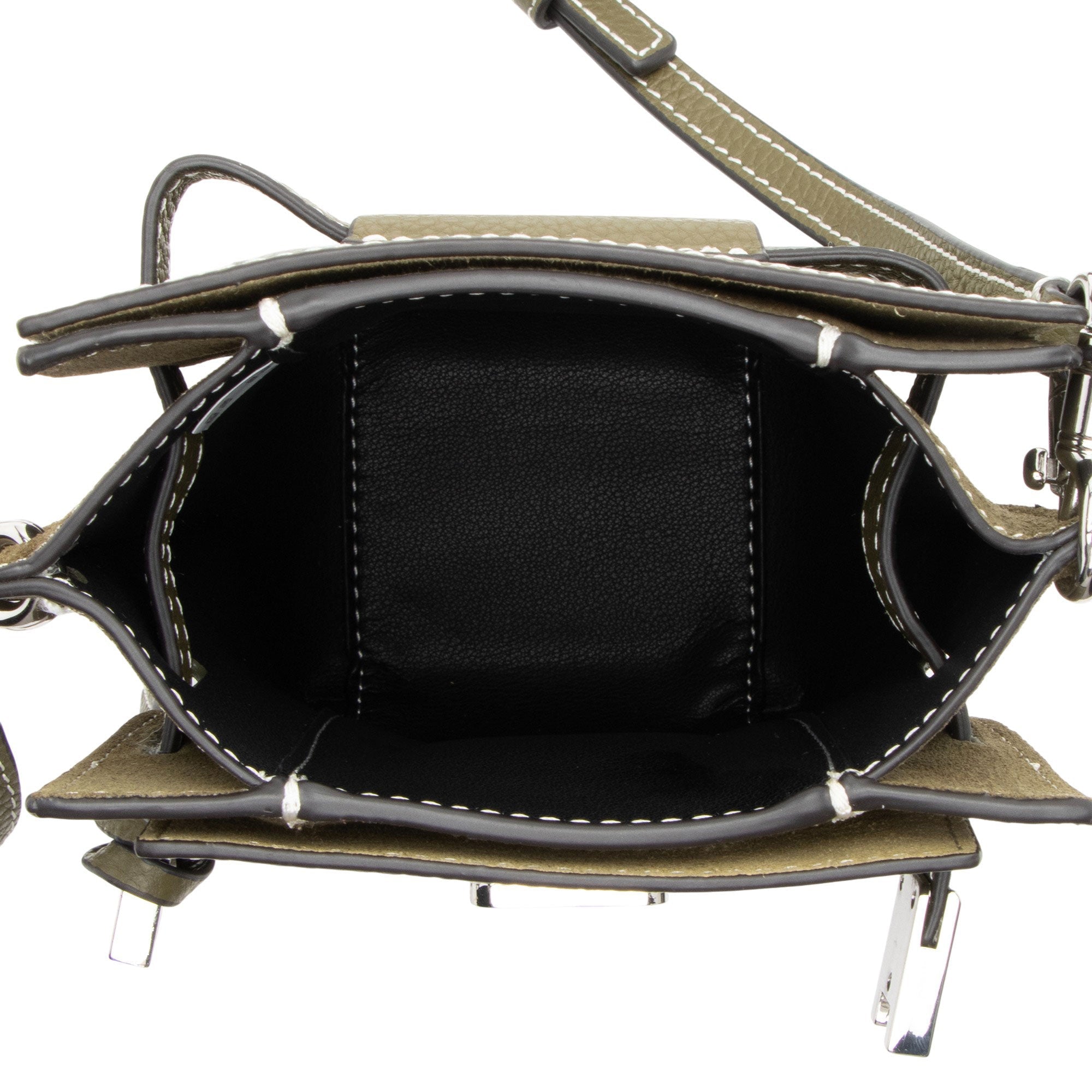 Tory Burch Leather Suede Lee Radziwill Petite Bucket Bag