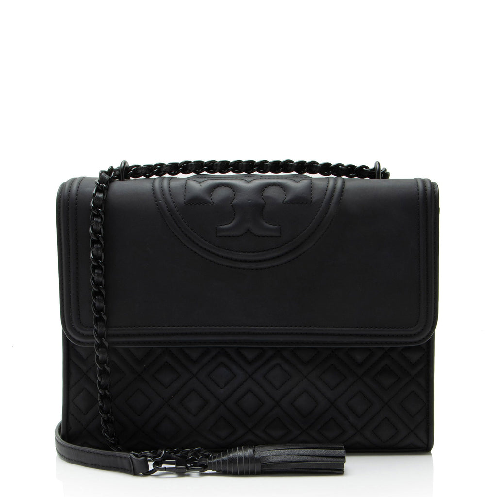 Tory Burch Matte Leather Fleming Medium Shoulder Bag