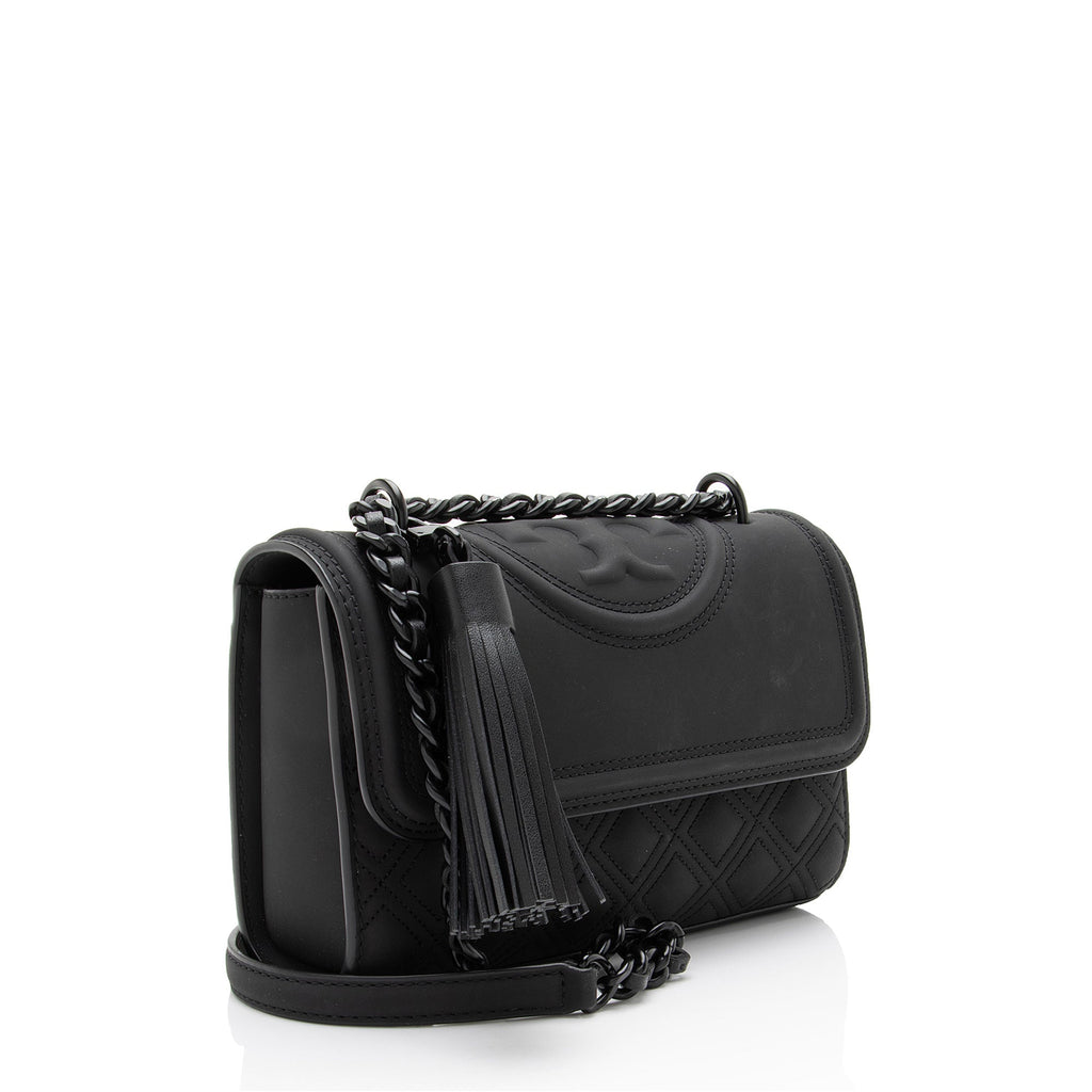 Tory Burch Matte Leather Fleming Small Shoulder Bag