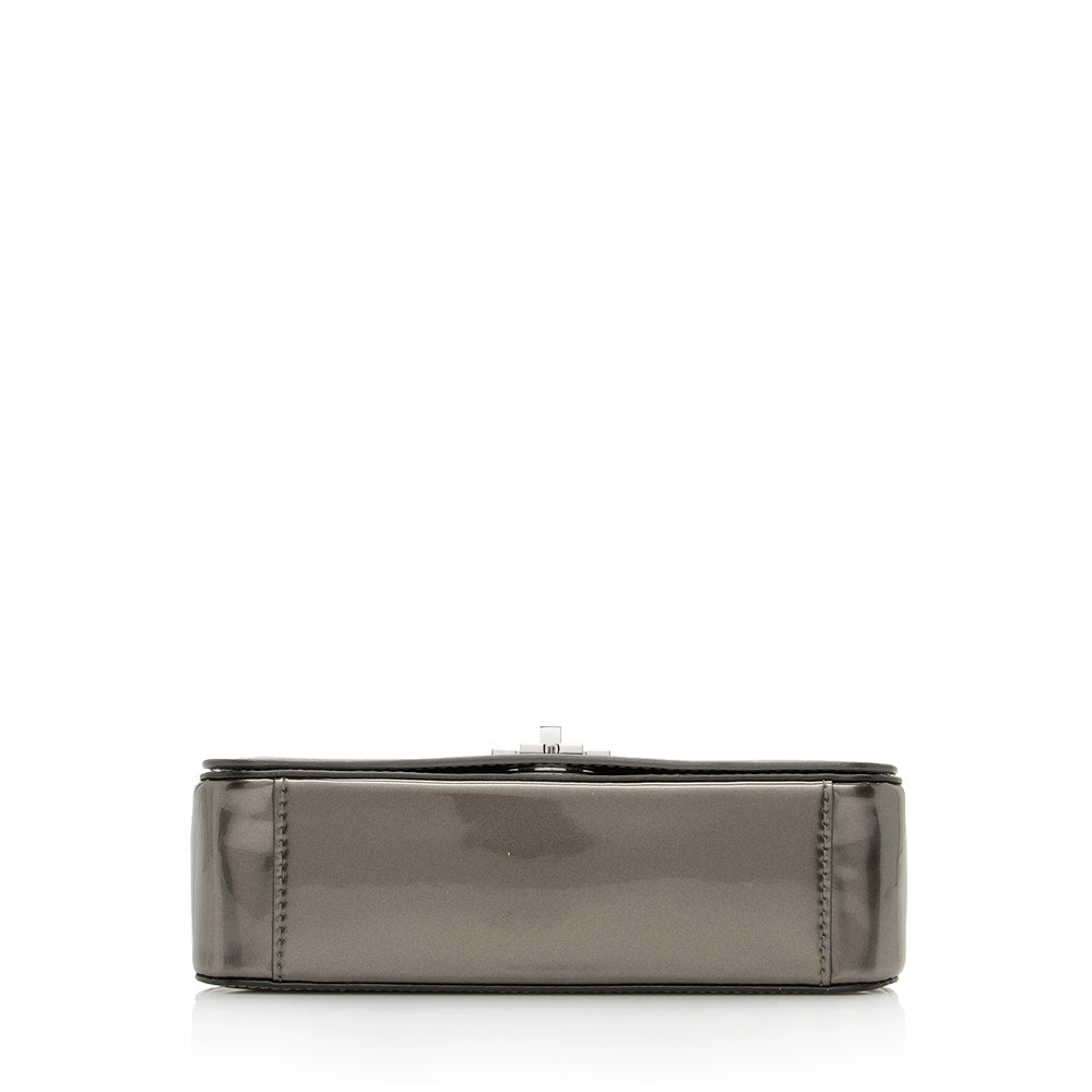 Tory Burch Metallic Patent Leather Mercer Shoulder Bag (SHF-16301)