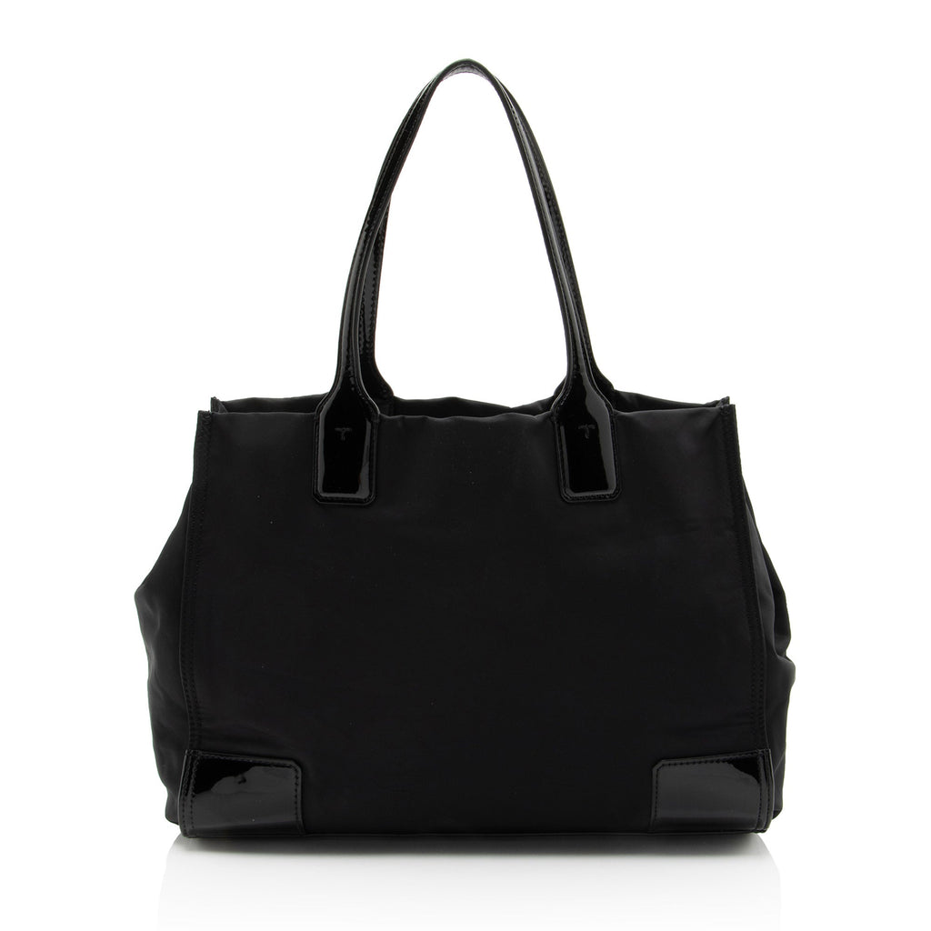 Tory Burch Nylon Patent Leather Ella Tote