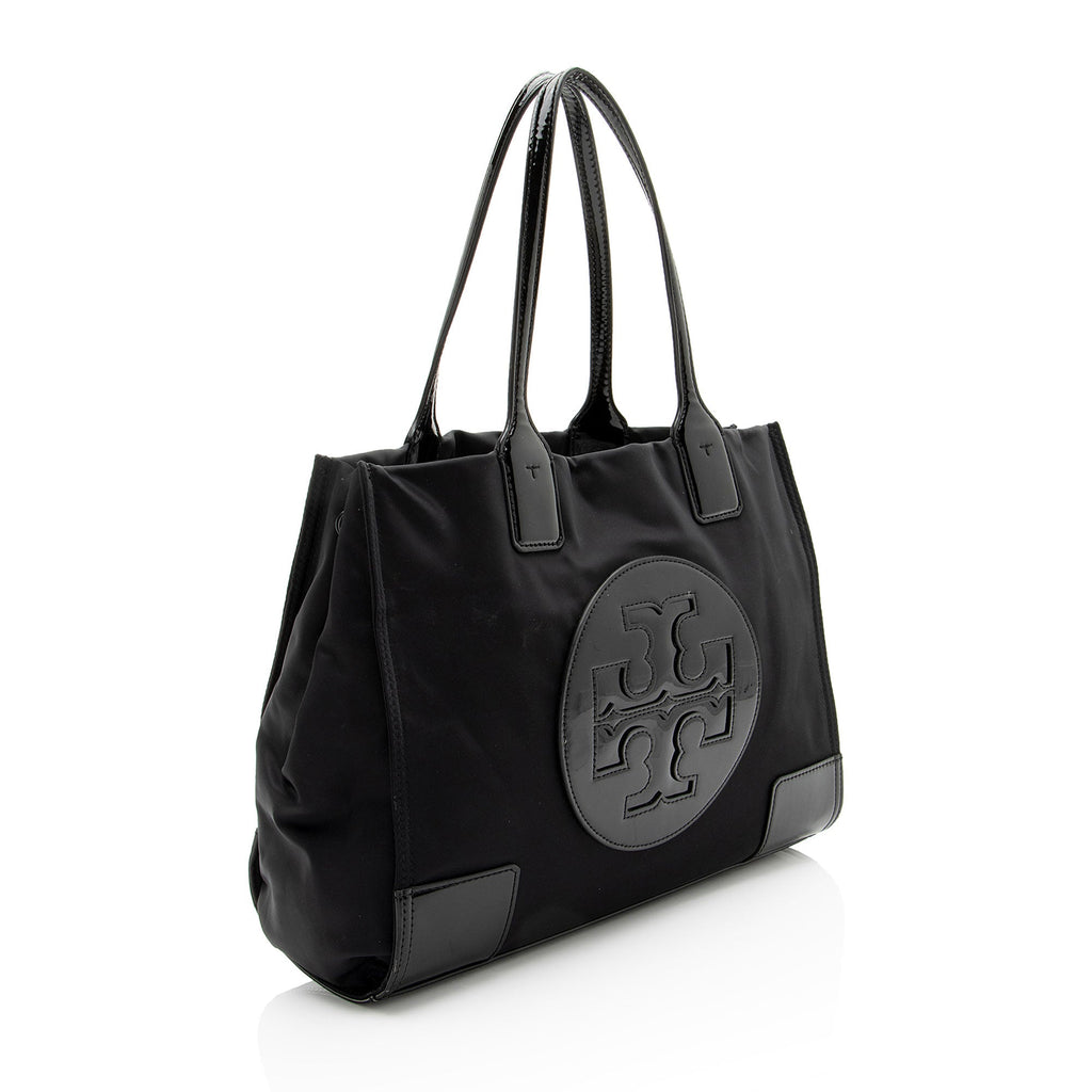 Tory Burch Nylon Patent Leather Ella Tote