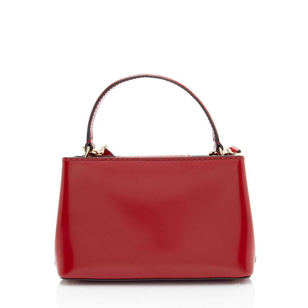 Tory Burch Patent Leather Britten Micro Top Handle